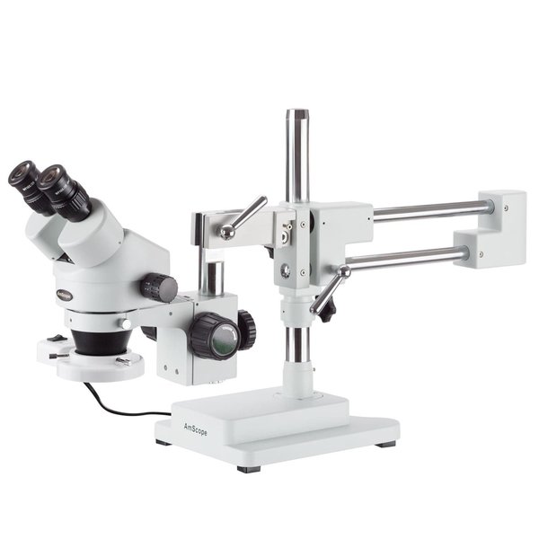 Amscope 3.5X-45X Binocular Stereo Boom Microscope, Ring Light SM-4BX-FRL